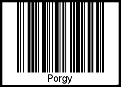 Der Voname Porgy als Barcode und QR-Code