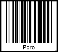 Barcode des Vornamen Poro
