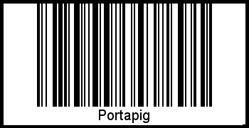Interpretation von Portapig als Barcode
