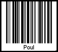 Barcode des Vornamen Poul