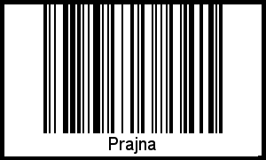 Barcode des Vornamen Prajna