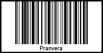 Barcode des Vornamen Pranvera