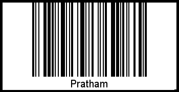 Pratham als Barcode und QR-Code