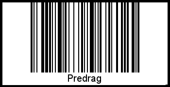 Barcode des Vornamen Predrag