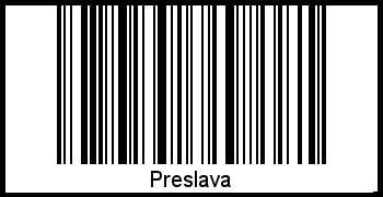 Interpretation von Preslava als Barcode