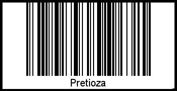 Der Voname Pretioza als Barcode und QR-Code