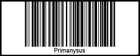 Barcode des Vornamen Primanysus