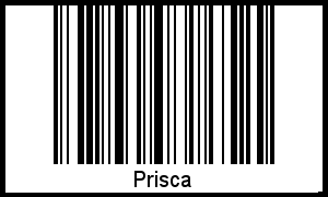 Der Voname Prisca als Barcode und QR-Code