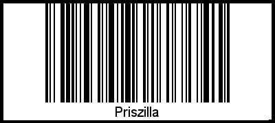 Barcode des Vornamen Priszilla