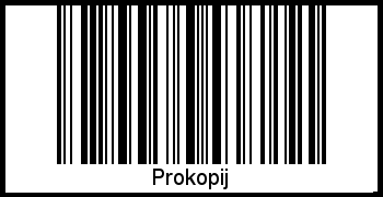 Prokopij als Barcode und QR-Code