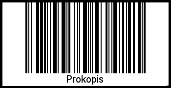 Der Voname Prokopis als Barcode und QR-Code