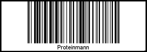 Proteinmann als Barcode und QR-Code