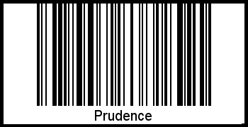 Barcode des Vornamen Prudence