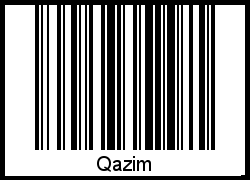 Interpretation von Qazim als Barcode