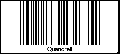 Barcode des Vornamen Quandrell