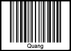 Der Voname Quang als Barcode und QR-Code