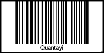 Barcode des Vornamen Quantayi