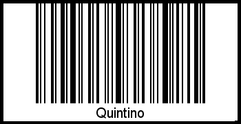 Barcode des Vornamen Quintino