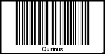 Quirinus als Barcode und QR-Code
