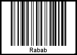 Rabab als Barcode und QR-Code