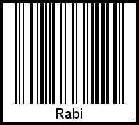Rabi als Barcode und QR-Code