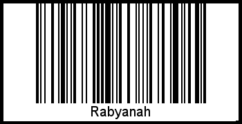 Der Voname Rabyanah als Barcode und QR-Code