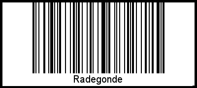 Interpretation von Radegonde als Barcode