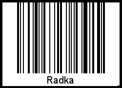 Interpretation von Radka als Barcode