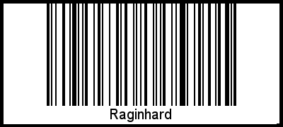 Der Voname Raginhard als Barcode und QR-Code