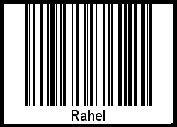 Rahel als Barcode und QR-Code