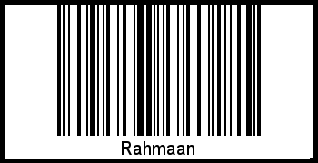 Interpretation von Rahmaan als Barcode