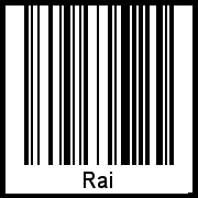 Interpretation von Rai als Barcode