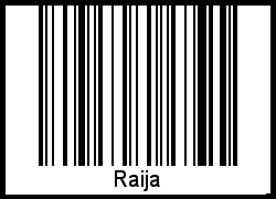 Barcode des Vornamen Raija