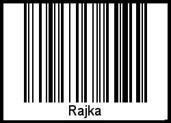 Der Voname Rajka als Barcode und QR-Code