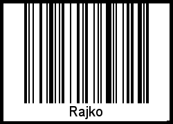 Barcode des Vornamen Rajko