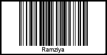 Barcode des Vornamen Ramziya