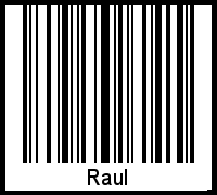 Barcode des Vornamen Raul