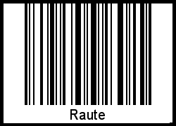 Raute als Barcode und QR-Code