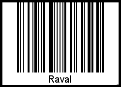 Barcode des Vornamen Raval