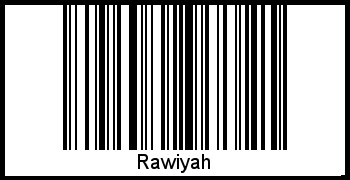 Barcode des Vornamen Rawiyah