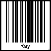 Der Voname Ray als Barcode und QR-Code