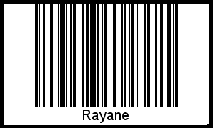 Rayane als Barcode und QR-Code