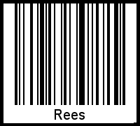 Barcode des Vornamen Rees