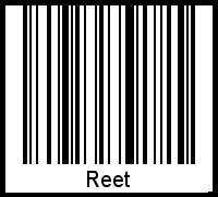 Der Voname Reet als Barcode und QR-Code