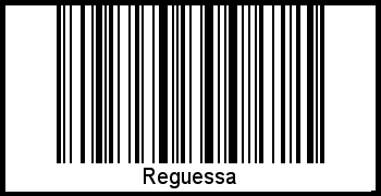 Der Voname Reguessa als Barcode und QR-Code
