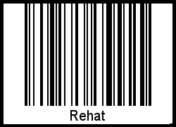 Barcode des Vornamen Rehat