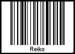 Der Voname Reiko als Barcode und QR-Code