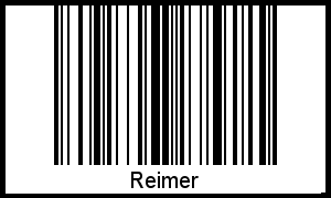 Der Voname Reimer als Barcode und QR-Code