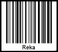 Barcode des Vornamen Reka