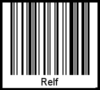 Barcode des Vornamen Relf